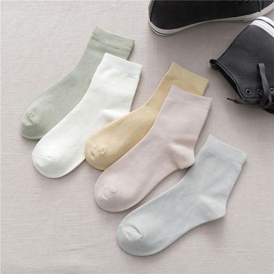 Bamboo-Socken mit Nadeldetektion, einfach weiß, atmungsaktiv