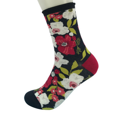 Blumendruck Bambus Kompressionssocken Unisex Sportsocken für atmungsaktive und glückliche Füße