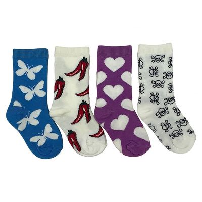 Standarddicke, benutzerdefinierte Baumwolle, atmungsaktive, schnell trockene, niedliche, mittelgroße Kindersocken