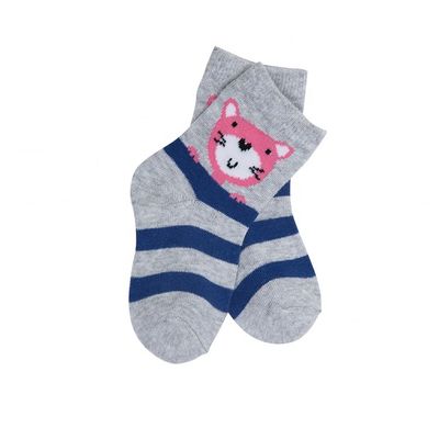 70%Baumwolle 28%Polyester 2%Spandex Stoff niedliches Cartoon-Druck Custom Logo Socken für Kinder