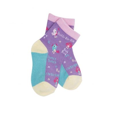 70%Baumwolle 28%Polyester 2%Spandex Stoff niedliches Cartoon-Druck Custom Logo Socken für Kinder