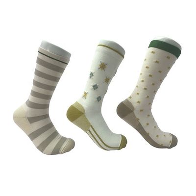 Streifen-Punktmuster Crew Sportsocken Komfortabel nicht rutschig Regelmäßiger Stil Standarddicke