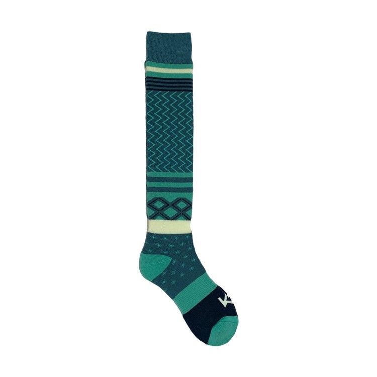 Druckmuster Frauen Wolle Skifahren Knie Warm lange Sportsocken Stricksocken Dicke Sportsocken