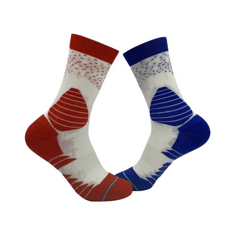 Schönheitssocken Rote Baumwoll-Wandershorts Rohr-Brei-Socken für Männer Crew-Sportsocken