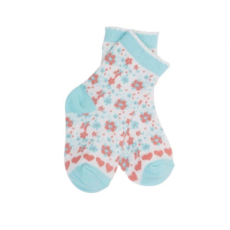 7 Tage Musterbestellung Lieferzeit Unterstützte grüne Baumwolle gestrickte Babysocken für Kinder