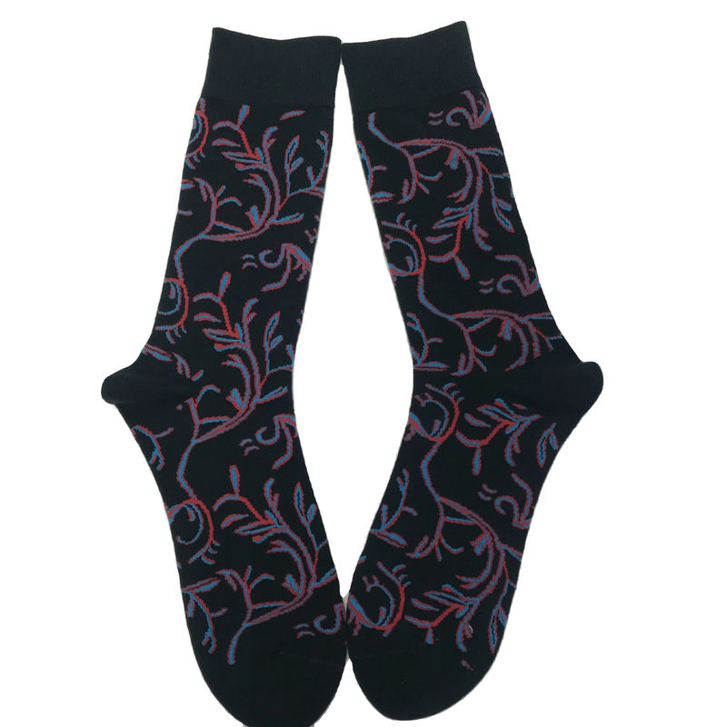 Männer-Hip-Hop-Street-Style-Socken Custom Label Schwarze Baumwollsocken mit personalisiertem Druck