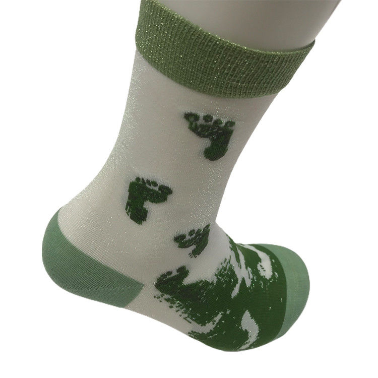 Knöchellänge kundenspezifische Damen End Garne Silber gemischte Nylon Socken für die EU Größe 36-40