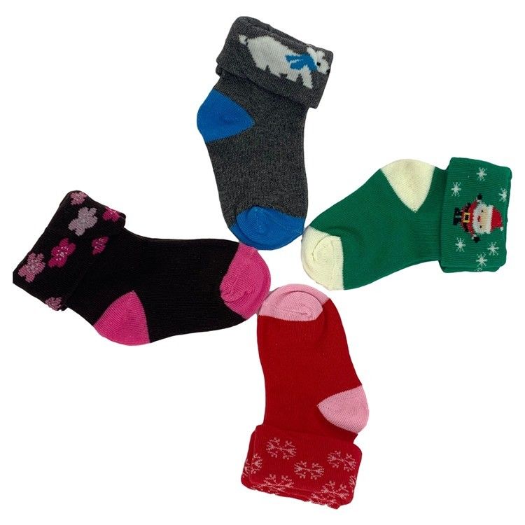 12-24M Kindersocken aus Bio-Baumwolle mit texturiertem Design und Komfort