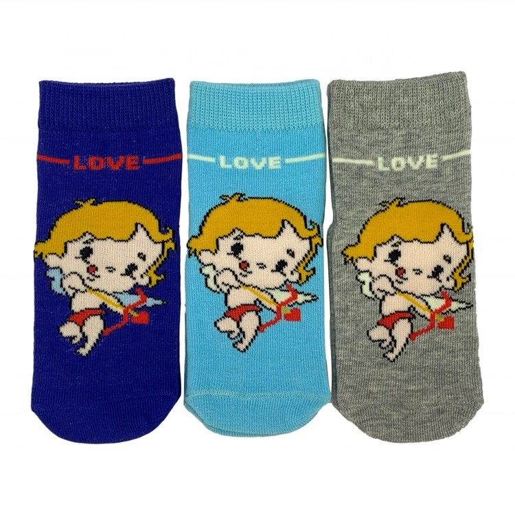 Schnelle Trockene Graue Sport Anti-Rutsch Neugeborene Baby Junge Warme Zeichentrickfilm niedliche Tube gestrickte Knöchelsocken