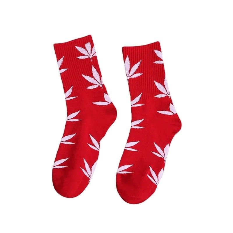 Socken mit Blattmuster Socken aus Baumwolle Spandex Socken für Frauen und Männer 36-39 Damengröße