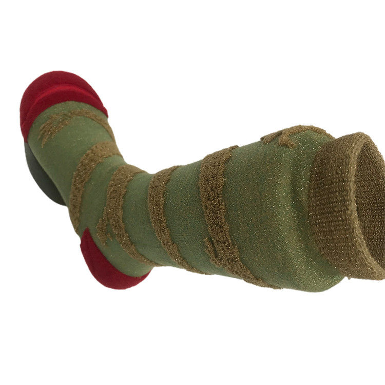 Custom Baumwolle Silber Lurex zufällig gepolstert Terry Socken für 5-9 Jahre alten Jungen und Mädchen