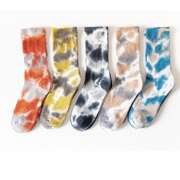UNISEX 37-44 EU Größe Krawatte Farbstoff dünne Süßigkeiten Farbe Druck Custom Baumwollrohr Sportsocken
