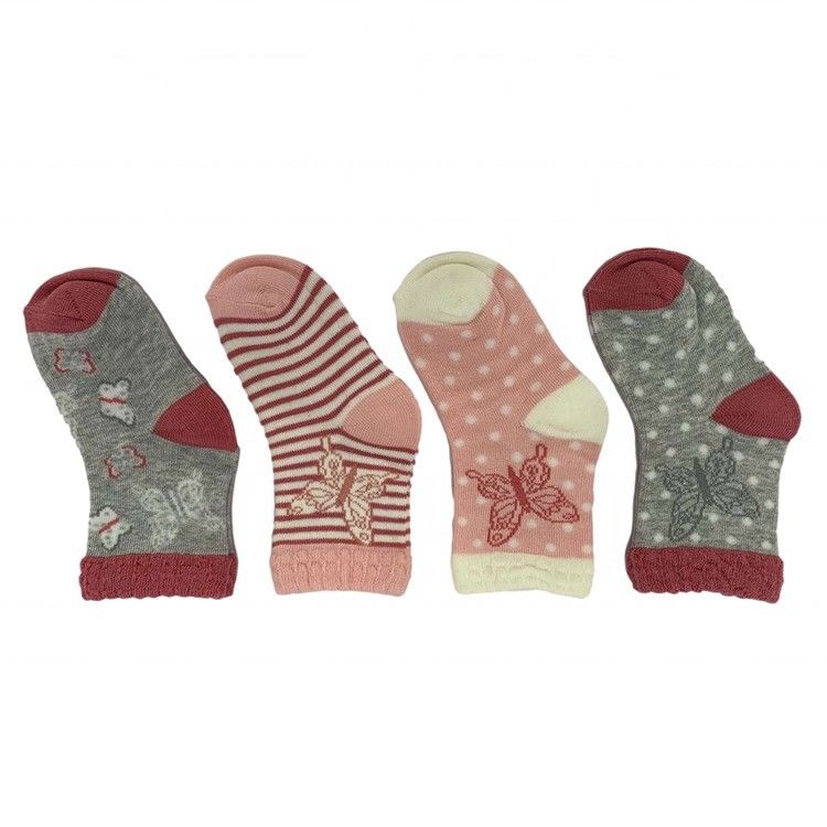 Bleiben Sie bequem und sicher mit unserem NO Nadeldetektor Kindersocken niedlich Schmetterling Druck
