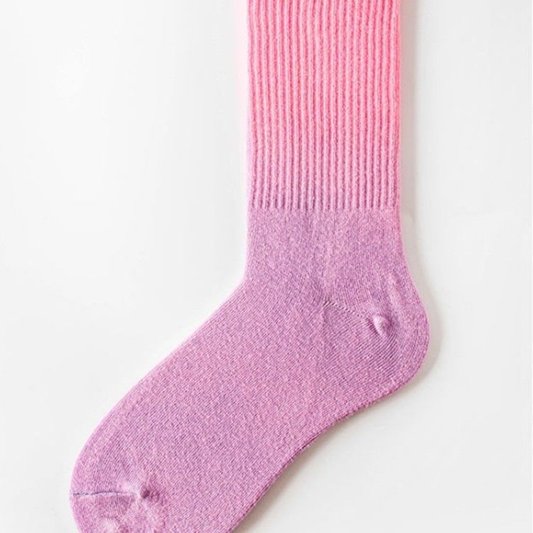 Solides Muster Grip Tie-Dye Sommerschuhe Socken für Männer Frauen Regular Style Baumwollmischung