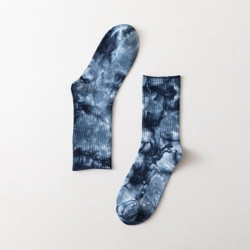 2000 Paar Unisex-Tie-Dye-Socken Baumwolle Polyester Spandex Größe 39-42 EU Direktlieferung