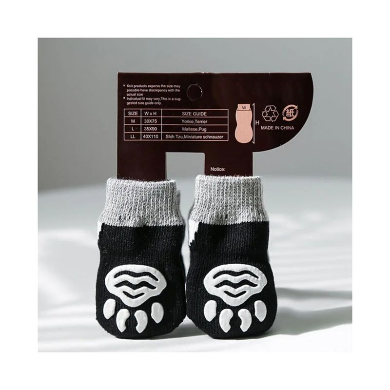 Liebenswerte Haustier-Hunde-Socken mit Zeichentrickmuster und atmungsaktivem schwarzen Terry-Brei-Design