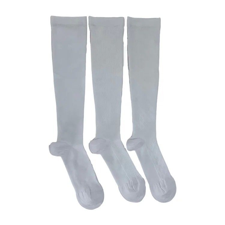 Winter Custom Warm Long Compression über Knie Strümpfe für Frauen in weißem Knöchel hoch