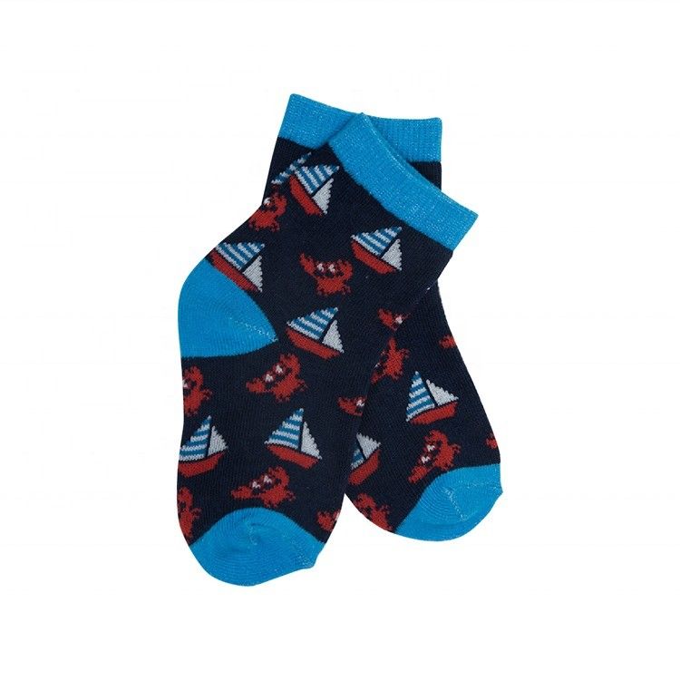Baumwollsocken für Jungen 70%Baumwolle 28%Polyester 2%Spandex-Schocken